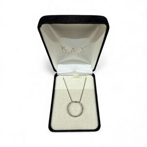 Kay Jewelers Silver Circle Pendant Necklace